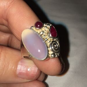 SAJEN Offerings chalcedony hand carved ring